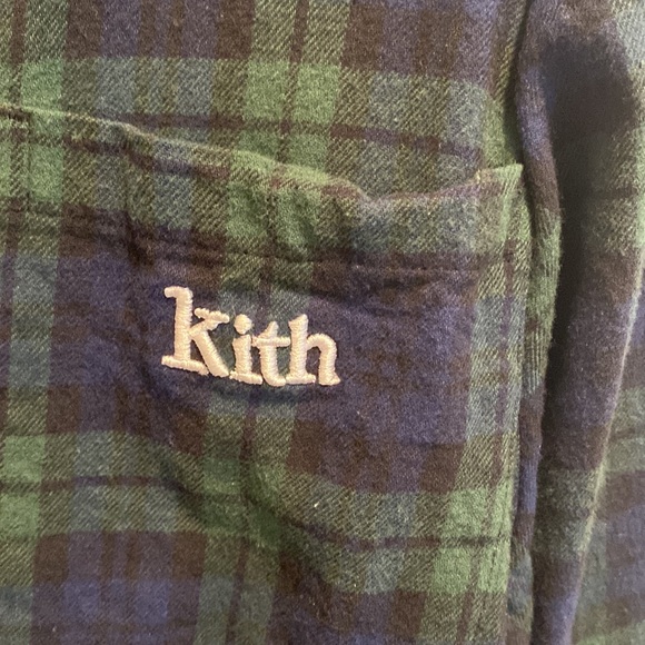 XL Kith Flannel Green/Blue Practically New - Picture 4 of 4